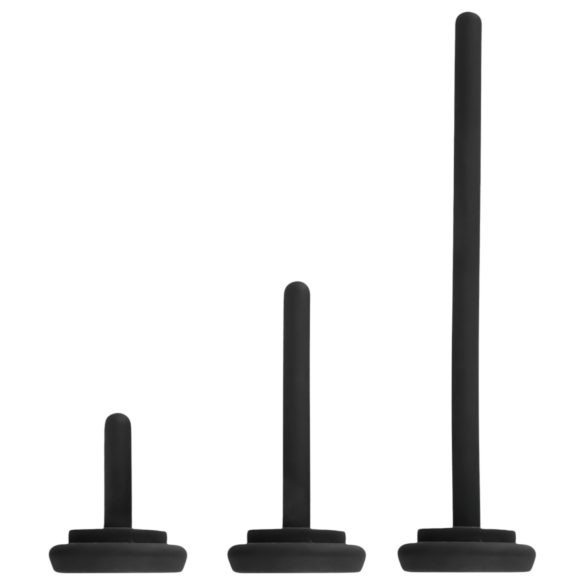 Rebel - črni vibrator za glavico z dilatorjem