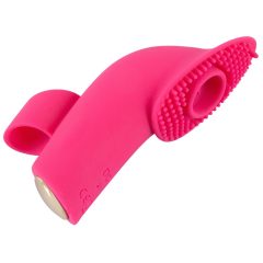   SMILE Licking - vibrator za jezik s prstom z zračnim valovanjem za polnjenje (roza)