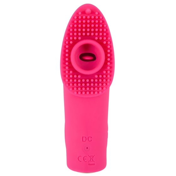SMILE Licking - vibrator za jezik s prstom z zračnim valovanjem za polnjenje (roza)