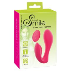 SMILE Panty - akumulatorski vibrator 2v1 z radiem (roza)