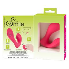 SMILE Panty - akumulatorski vibrator 2v1 z radiem (roza)
