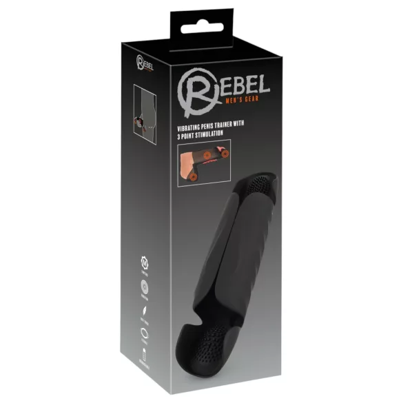 Rebel - 3-motorski vibrator za prostato (črn)