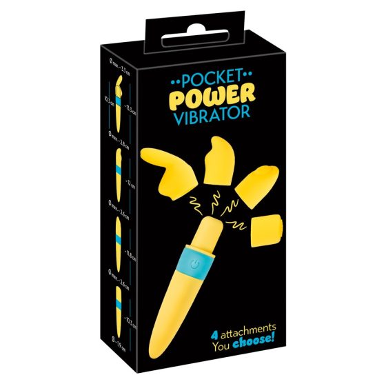 You2Toys - Pocket Power - komplet vibratorjev za polnjenje - rumena (5 kosov)