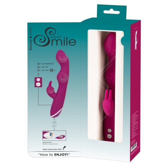 SMILE - Prilagodljiv vibrator z bodicami za točki A in G (vijolična)