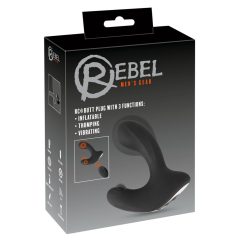   Rebel RC - radijsko vodeni analni vibrator z možnostjo polnjenja (črn)