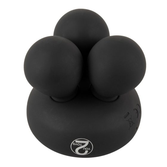 You2Toys CUPA Mini - masažni vibrator z ogrevanjem za polnjenje (črn)