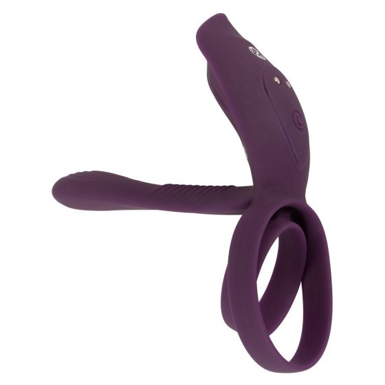 Couples Choice - obroček za penis z radijskim upravljanjem za polnjenje (vijolična)