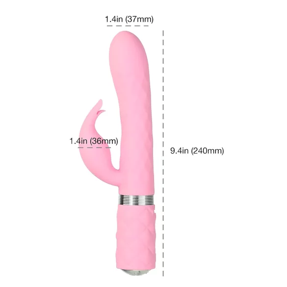 Pillow Talk Lively - polnljiv vibrator z ročajem za klitoris (roza)