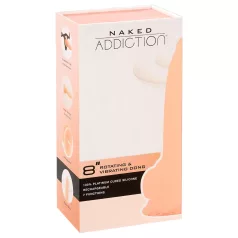   Naked Addiction - rotirajoči vibrator - 20 cm - naravna barva