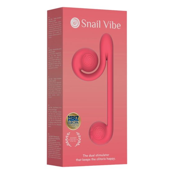 Snail Vibe Duo - vibrator za stimulacijo 3v1 z možnostjo polnjenja (roza)