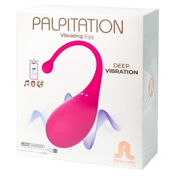 Adrien Lastic Palpitation - pametno vibracijsko jajce za polnjenje (roza)