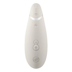   Womanizer Premium 2 - vodoodporen stimulator klitorisa, ki ga je mogoče ponovno napolniti (bel)