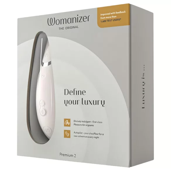 Womanizer Premium 2 - stimulator klitorisa z zračnimi valovi - bel