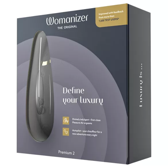 Womanizer Premium 2 - klitoralni stimulator z zračnimi valovi - črna
