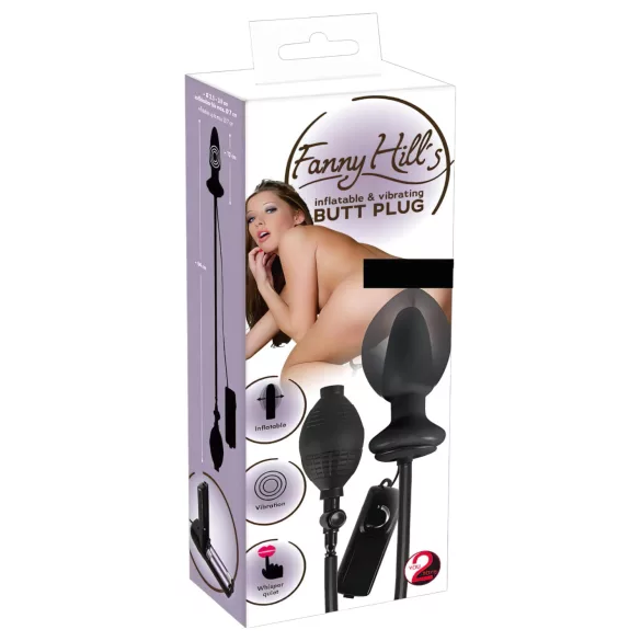 You2Toys - napihljiv analni vibrator - črna