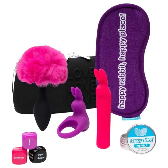 Happyrabbit Couples - polnilni vibrator set (7-delni)