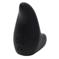   Petdeset odtenkov sive - Sensation Finger vibrator za prste z možnostjo ponovnega polnjenja (črn)