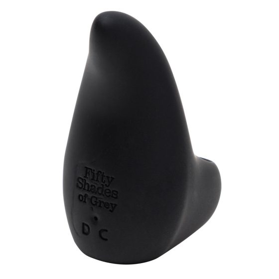 Petdeset odtenkov sive - Sensation Finger vibrator za prste z možnostjo ponovnega polnjenja (črn)