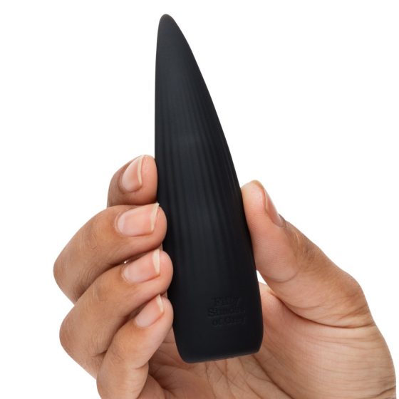 Petdeset odtenkov sive - vibrator za jezik Sensation z možnostjo polnjenja (črn)