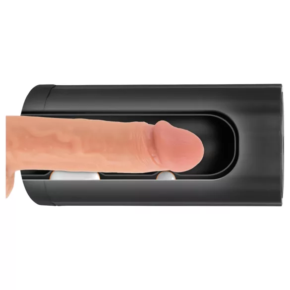 Rebel - moški masturbator z 3 funkcijami - polnilni, črn
