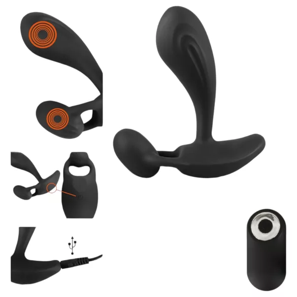 Rebel RC - 2v1 prostata vibrator (črna)