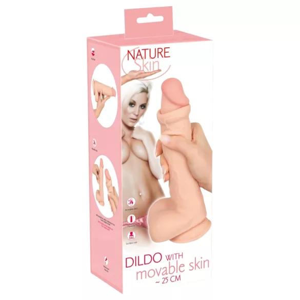 Natute Skin - dildo z realistično kožo - 25 cm - naravno