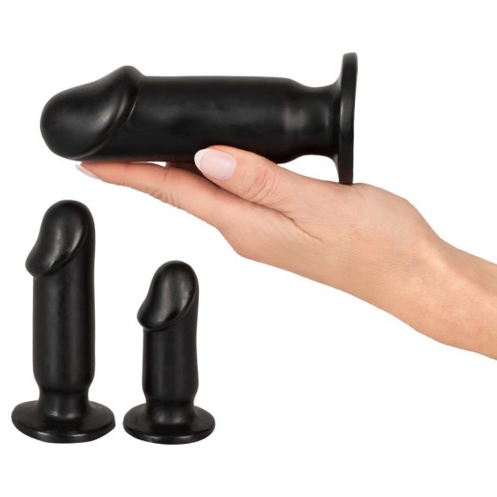 Anos Trainig Kit - komplet za analni dildo (3 deli) - črn