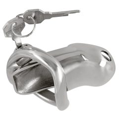 Fetiš - kovinska kletka za penis (srebrna)