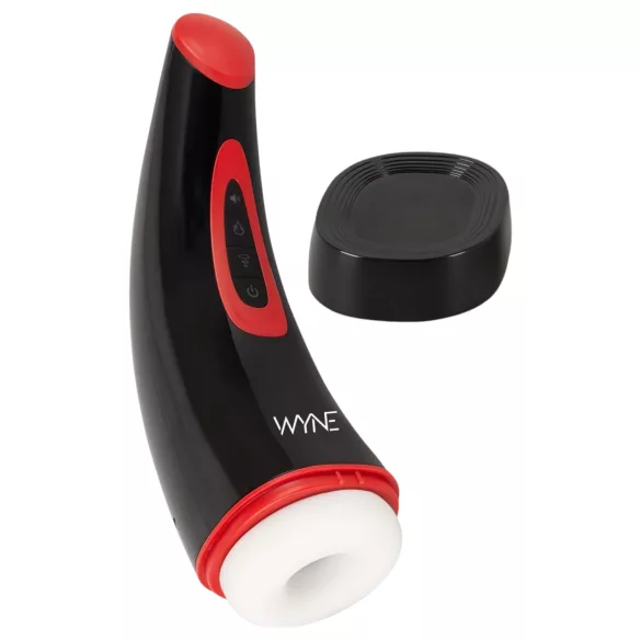 WYNE 03 - masturbator za moške - vibracijski in sesalni - črna, polnilni