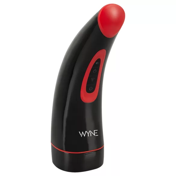 WYNE 03 - masturbator za moške - vibracijski in sesalni - črna, polnilni