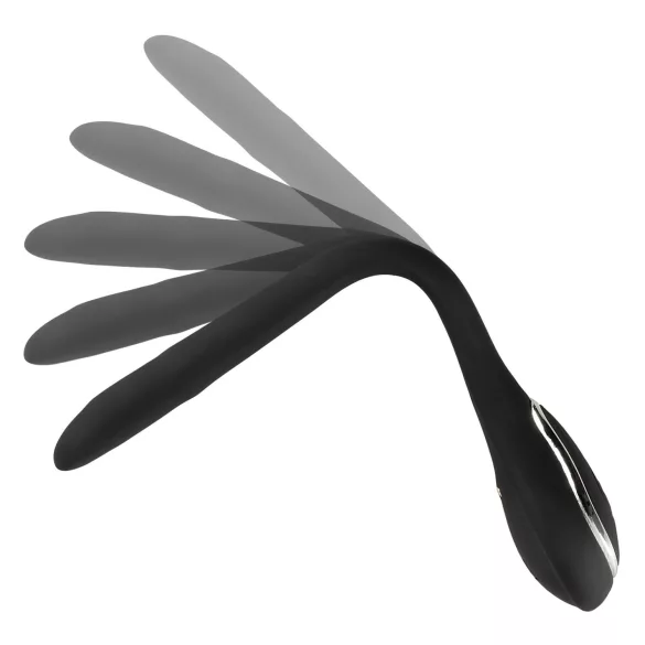 Penis Plug - vibracijski dilator - polnilni - črn - 1 cm