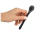 Penis Plug - vibracijski dilator - polnilni - črn - 1 cm