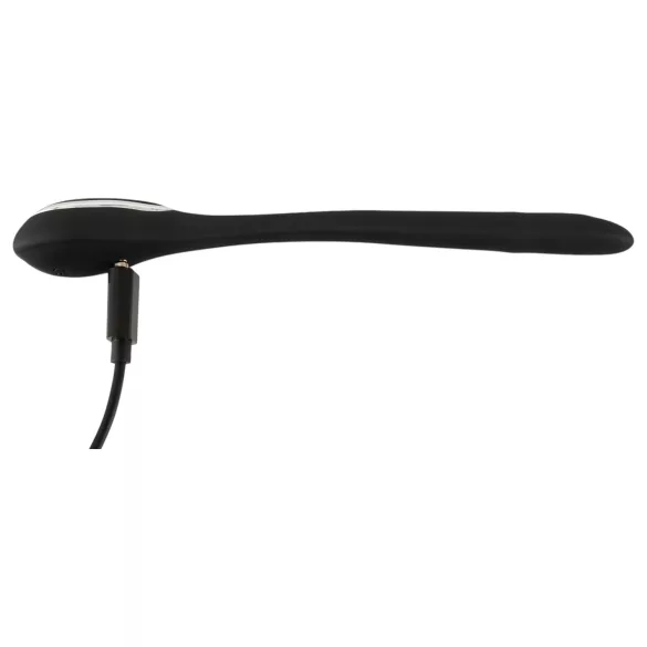 Penis Plug - vibracijski dilator - polnilni - črn - 1 cm