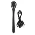 Penis Plug - vibracijski dilator - polnilni - črn - 1 cm