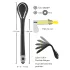Penis Plug - vibracijski dilator - polnilni - črn - 1 cm