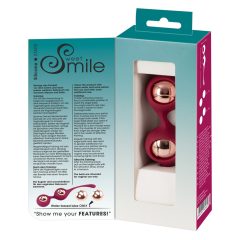 SMILE - variabilni komplet žogic za gejšo (rdeča)