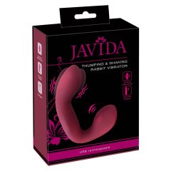   Javida Thumping - Pulzirajoči vibrator za točko G in klitoris, ki ga je mogoče ponovno napolniti (rdeč)