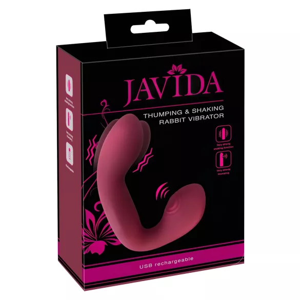 Javida Thumping - vibrirajoči G-točka in klitoralni vibrator (rdeč)