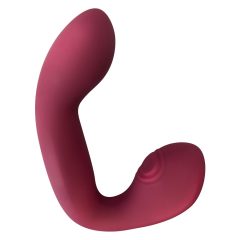   Javida Thumping - Pulzirajoči vibrator za točko G in klitoris, ki ga je mogoče ponovno napolniti (rdeč)