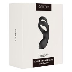   Svakom Benedict - zaporni stimulativni vibracijski obroček za penis (črn)