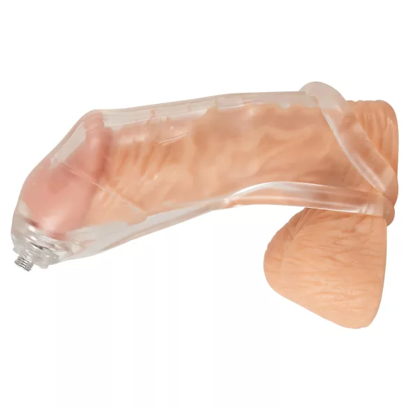 You2Toys - penis nastavek z odtočno cevjo - prozoren