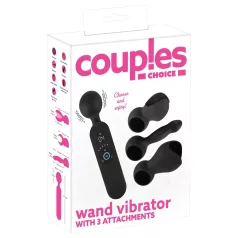   Couples Choice - vibrator za pare - grelna funkcija - polnjenje USB - črna