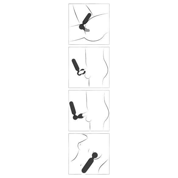 Couples Choice - vibrator za pare - grelna funkcija - polnjenje USB - črna