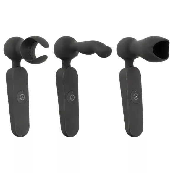 Couples Choice - vibrator za pare - grelna funkcija - polnjenje USB - črna