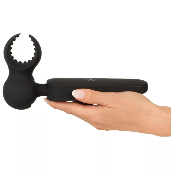 Couples Choice - vibrator za pare - grelna funkcija - polnjenje USB - črna