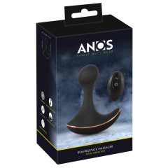  ANOS - Vodoodporni analni vibrator z radijskim upravljanjem, ki ga je mogoče polniti (črn)