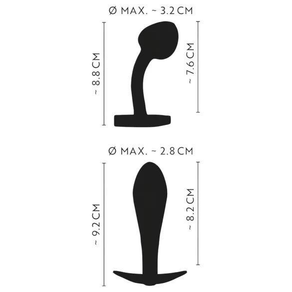 ANOS Metal Rainbow - analni čep set - kovina - 2-delni