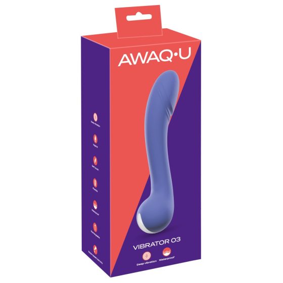 AWAQ.U 3 - vibrator za točko G z možnostjo polnjenja (vijolična)