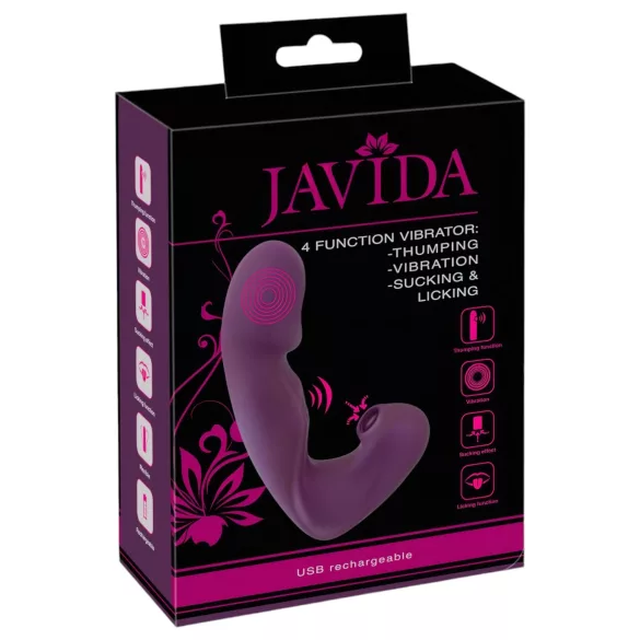 Javida - 4v1 vibrator za klitoris - več funkcij - vijoličen