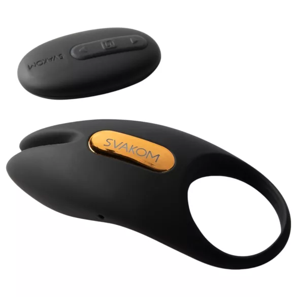 Svakom Winni 2 - pametni vibrirajoči obroč za penis - brezžičen, črn